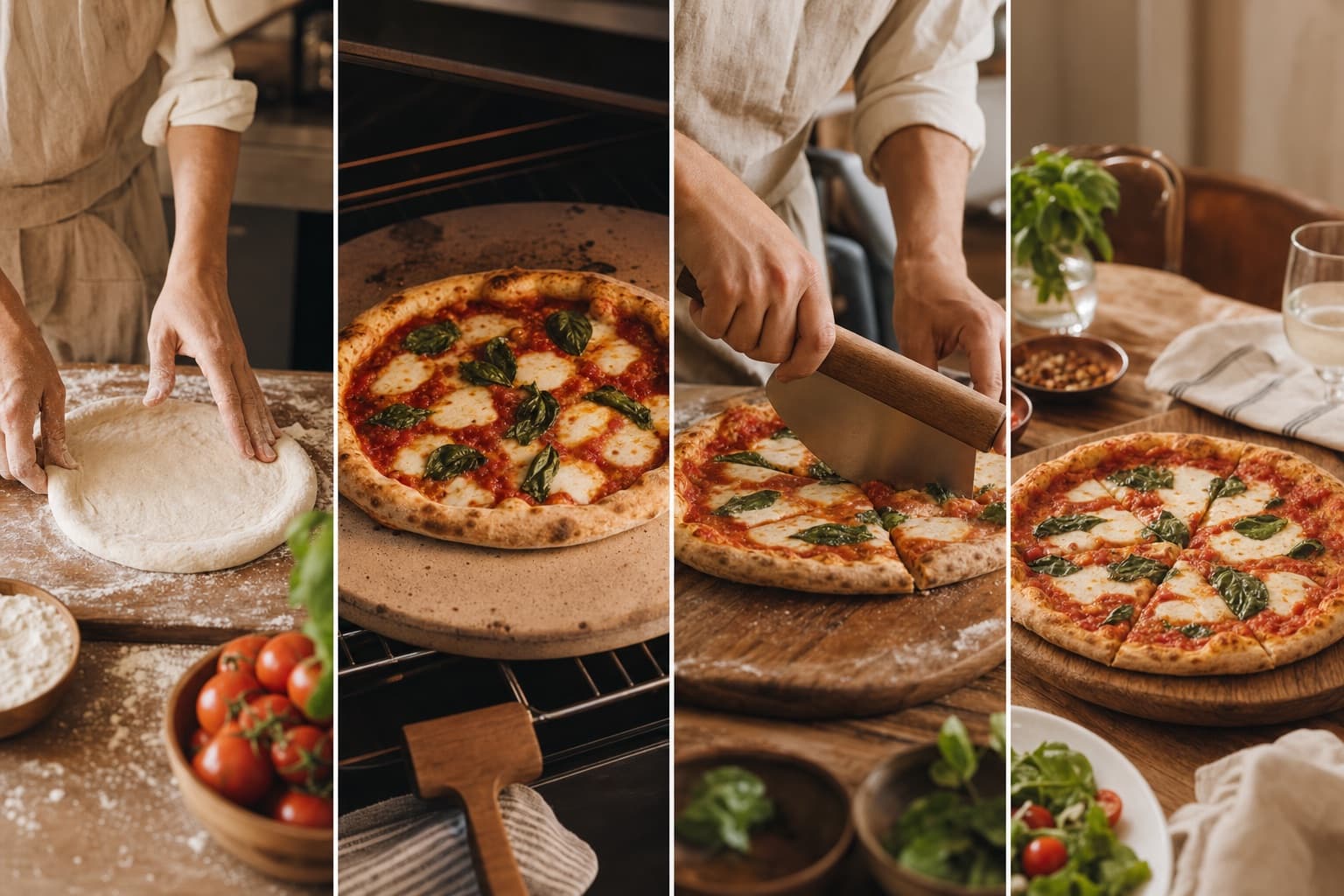 Dough to stone to slice to table